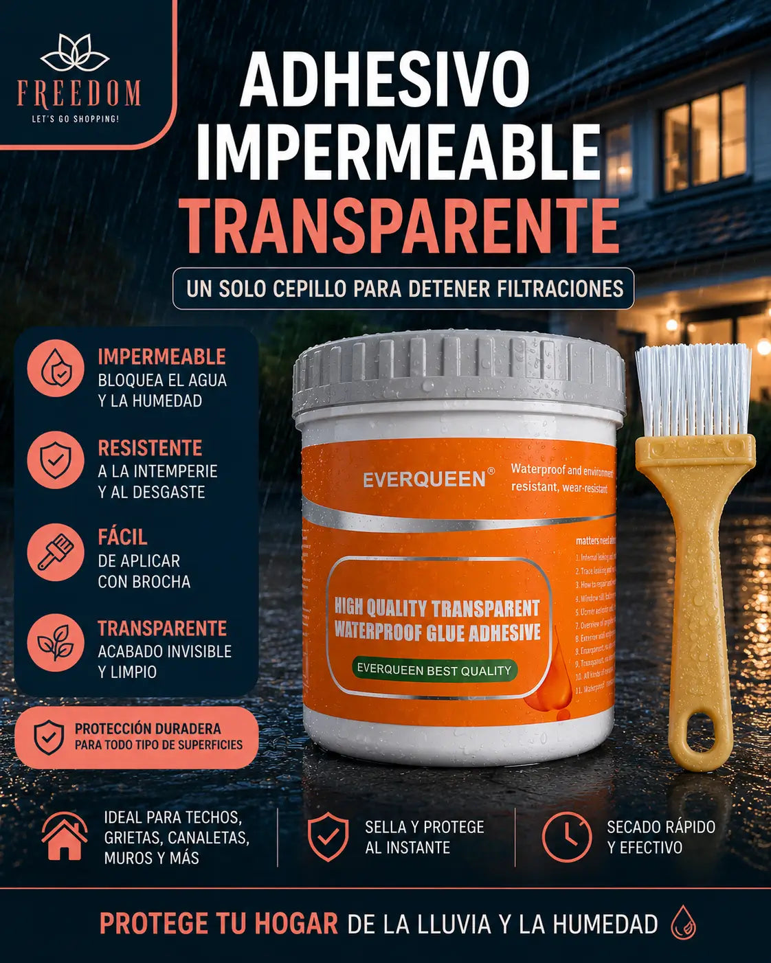 AquaSeal Sellador Adhesivo transparente 300grs