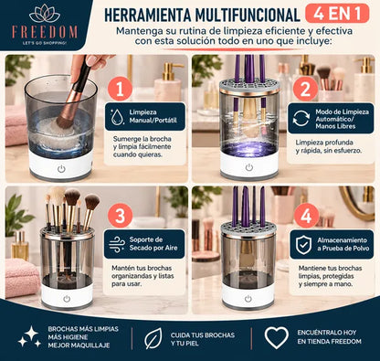 Brush Clean™- Limpiador Eléctrico Brochas Maquillaje.