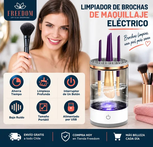 Brush Clean™- Limpiador Eléctrico Brochas Maquillaje.