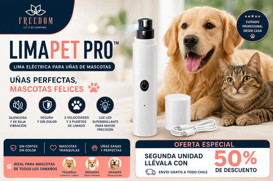 LIMA PET PRO - LIMA ELECTRICA CON LUZ PARA MASCOTAS