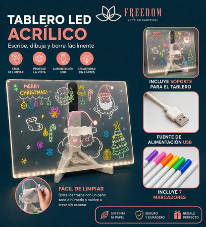LumiBoard Pro-Pizarra Magica 20cm X 30cm Luz Led usb