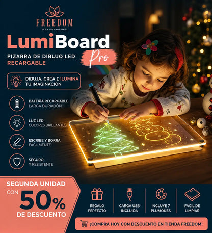 LumiBoard Pro-Pizarra Magica 20cm X 30cm Luz Led usb