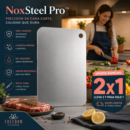 NoxSteel Pro™ -Tabla de cortar Acero Inoxidable 20x30cm 2x1 Oferta!!