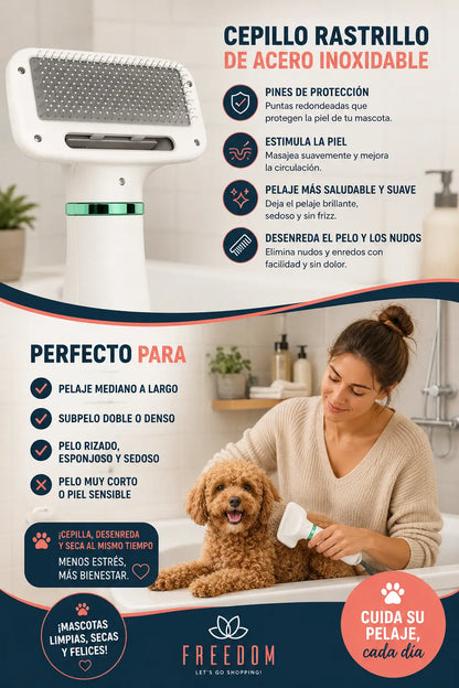 DryPet Pro -Secador Peine para Mascotas 2 en 1