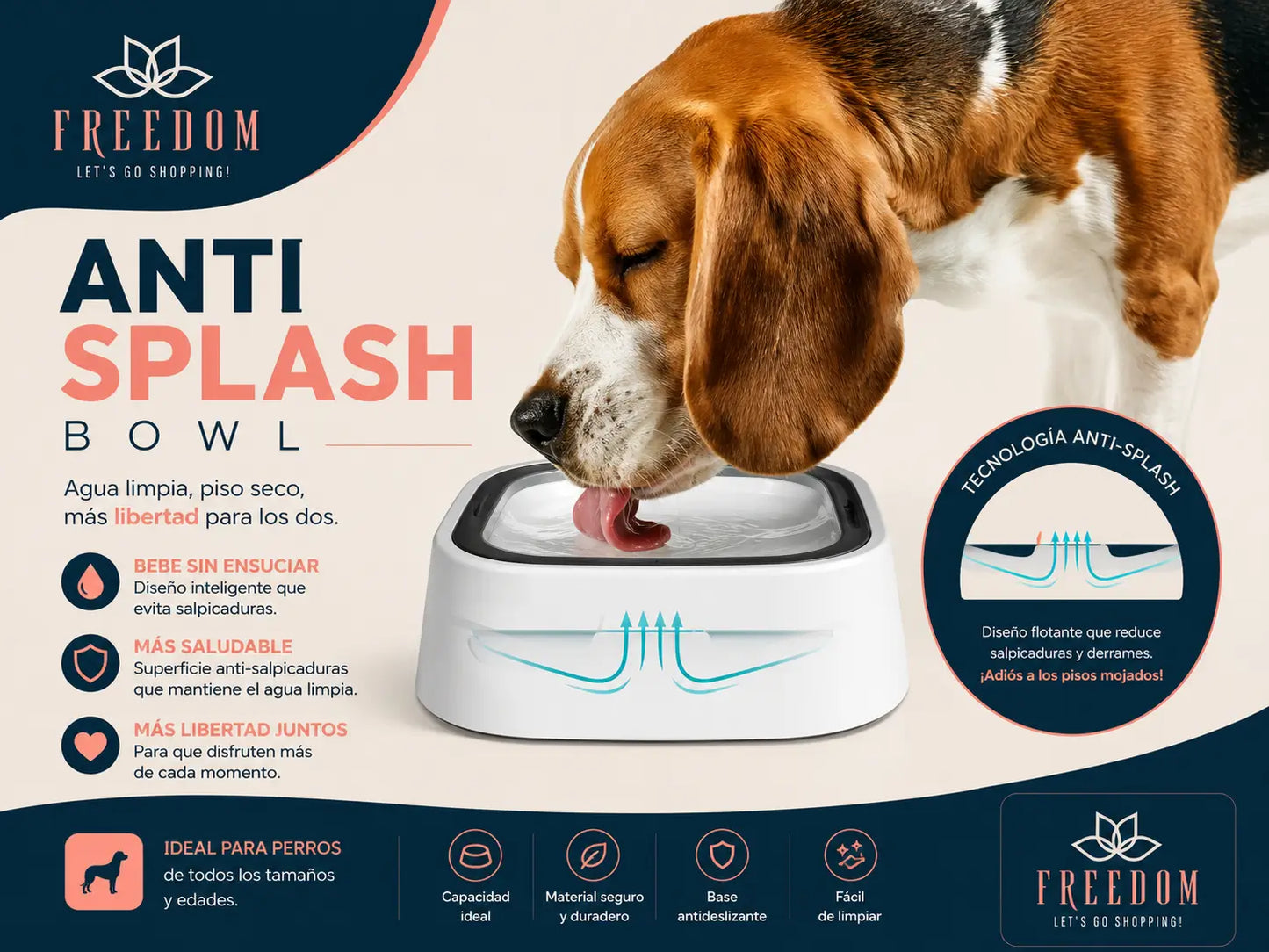 AntiSplash Bowl™ | Bebedero Antiderrame para Mascotas