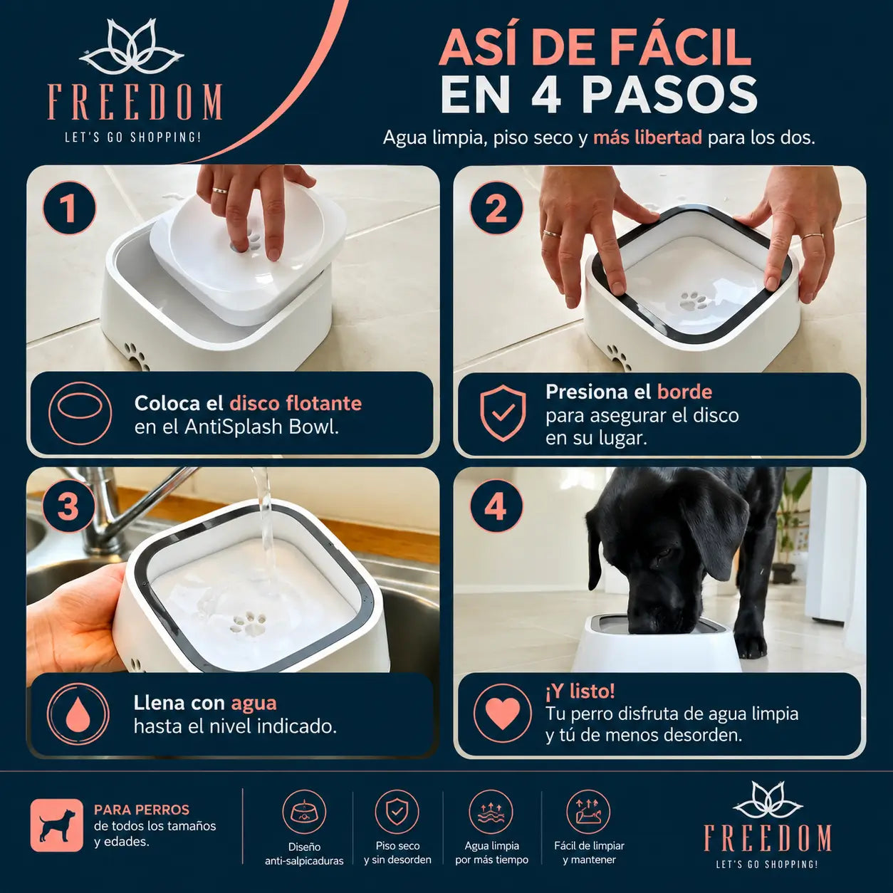 AntiSplash Bowl™ | Bebedero Antiderrame para Mascotas
