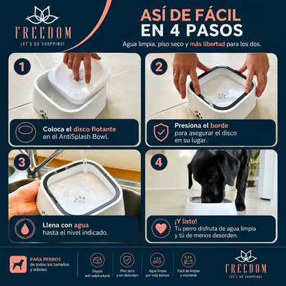 AntiSplash Bowl™ | Bebedero Antiderrame para Mascotas