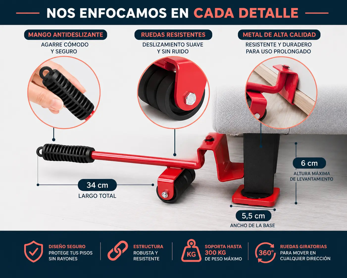 MoveEasy Pro™ KIT LEVANTA MUEBLE