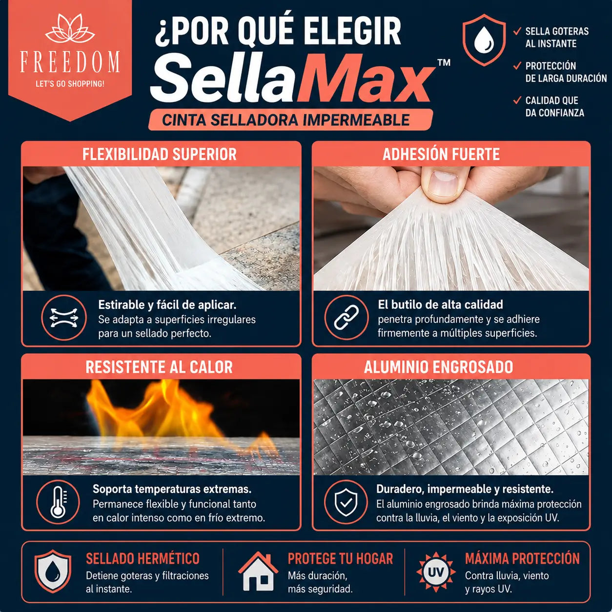 SellaMax™ - CINTA ANTI-GOTERAS 5CM X 5M X2