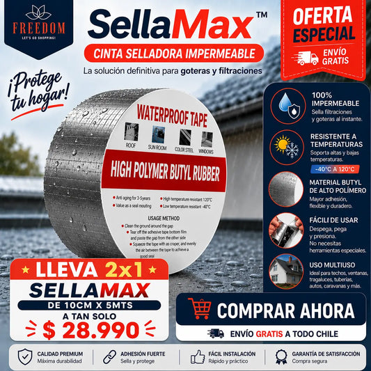 SellaMax™ - CINTA ANTI-GOTERAS 10 cm x 5 mts