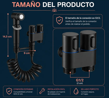 AquaBidet Pro™- Ducha WC Negra