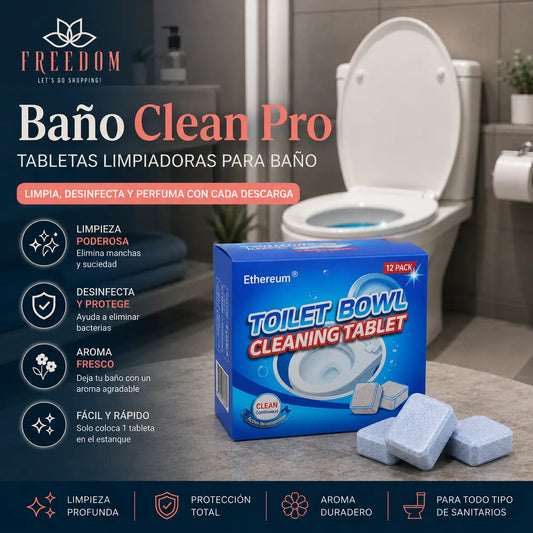 Baño Clean Pro- Pastilla Desinfectantes Limpiadoras para Inodoro