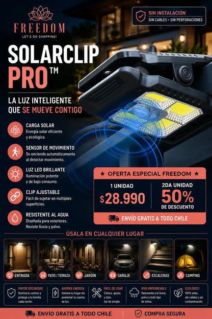 SolarClip Pro-Lámpara Solar con clip sensor YX-525