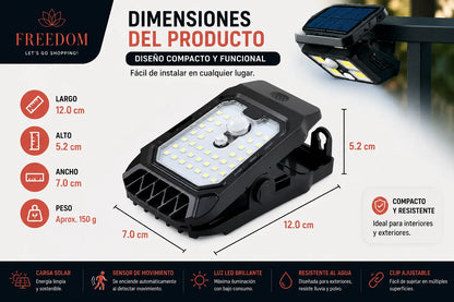 SolarClip Pro-Lámpara Solar con clip sensor YX-525
