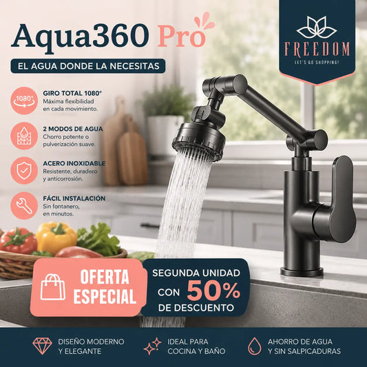 Aqua360 Pro™- Grifo Lavado Rotación 360 Multifuncional
