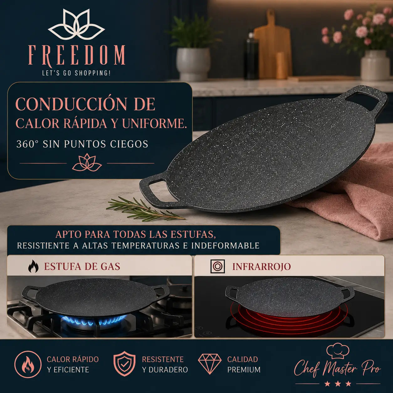 Chef Master Pro - Plancha Coreana asado de disco