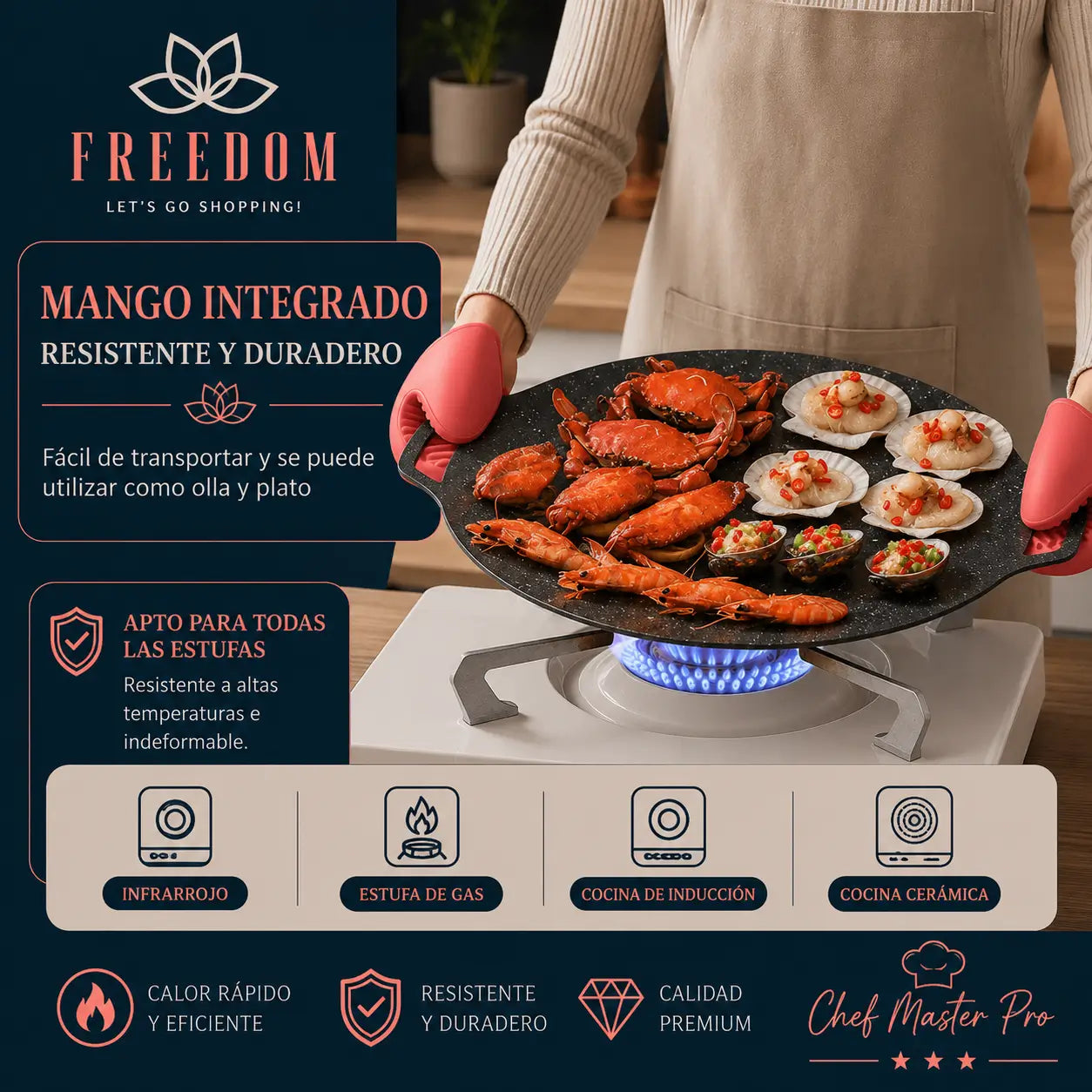 Chef Master Pro - Plancha Coreana asado de disco
