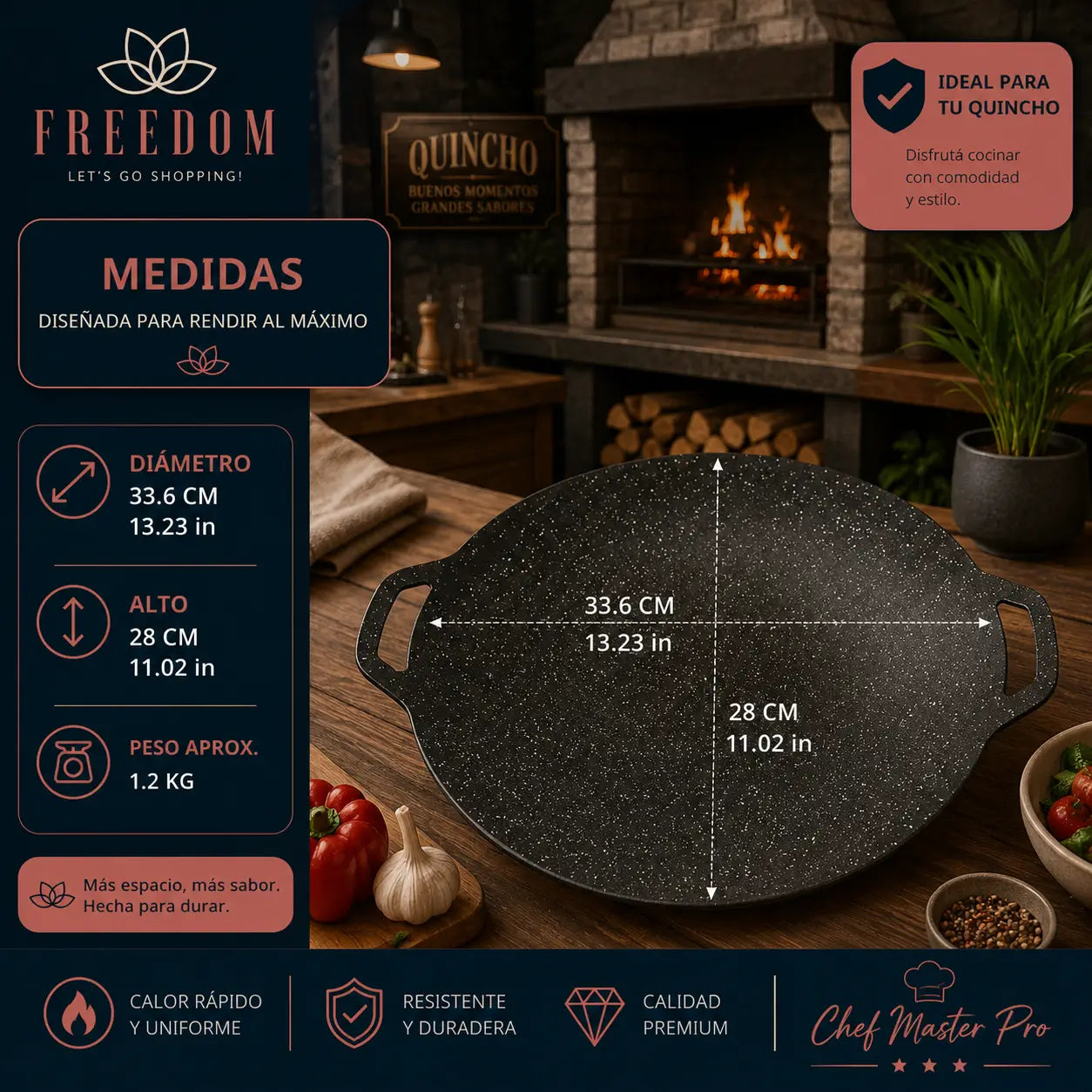 Chef Master Pro - Plancha Coreana asado de disco