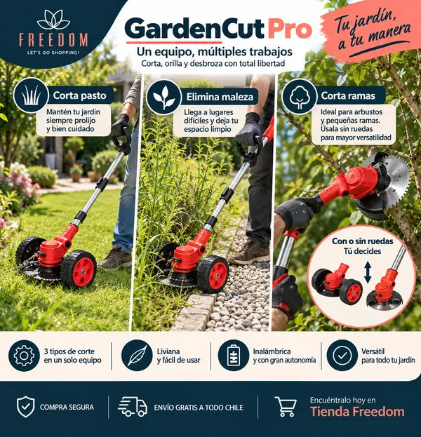 GardenCutPro - Cortadora de Césped Inalámbrica.