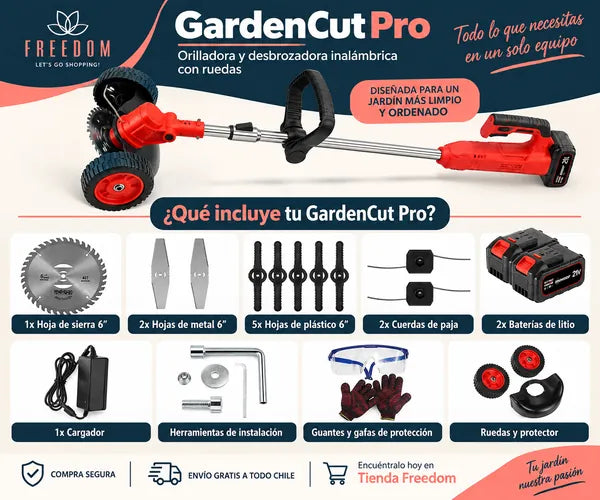GardenCutPro - Cortadora de Césped Inalámbrica.