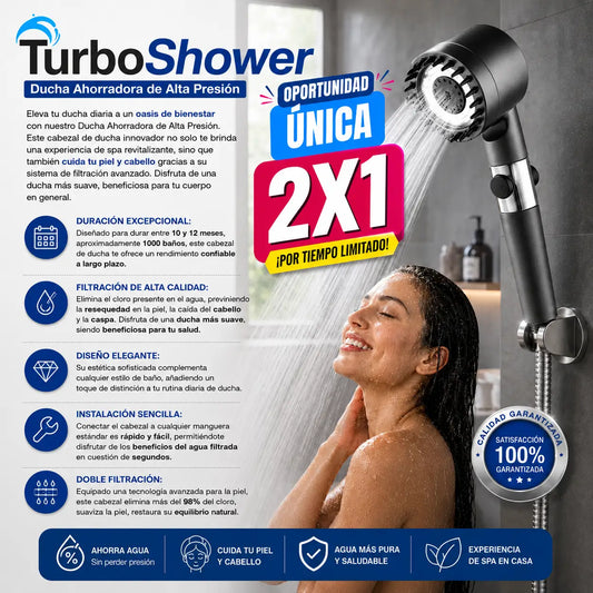 TURBO SHOWER PRO -Ducha Ahorradora de Alta Presión