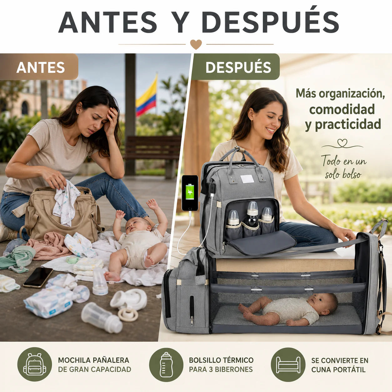 TravelBaby Pro-Mochila de paseo 2 en 1