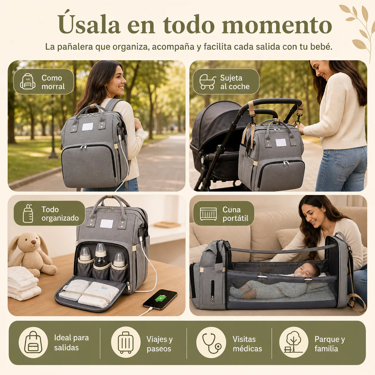 TravelBaby Pro-Mochila de paseo 2 en 1