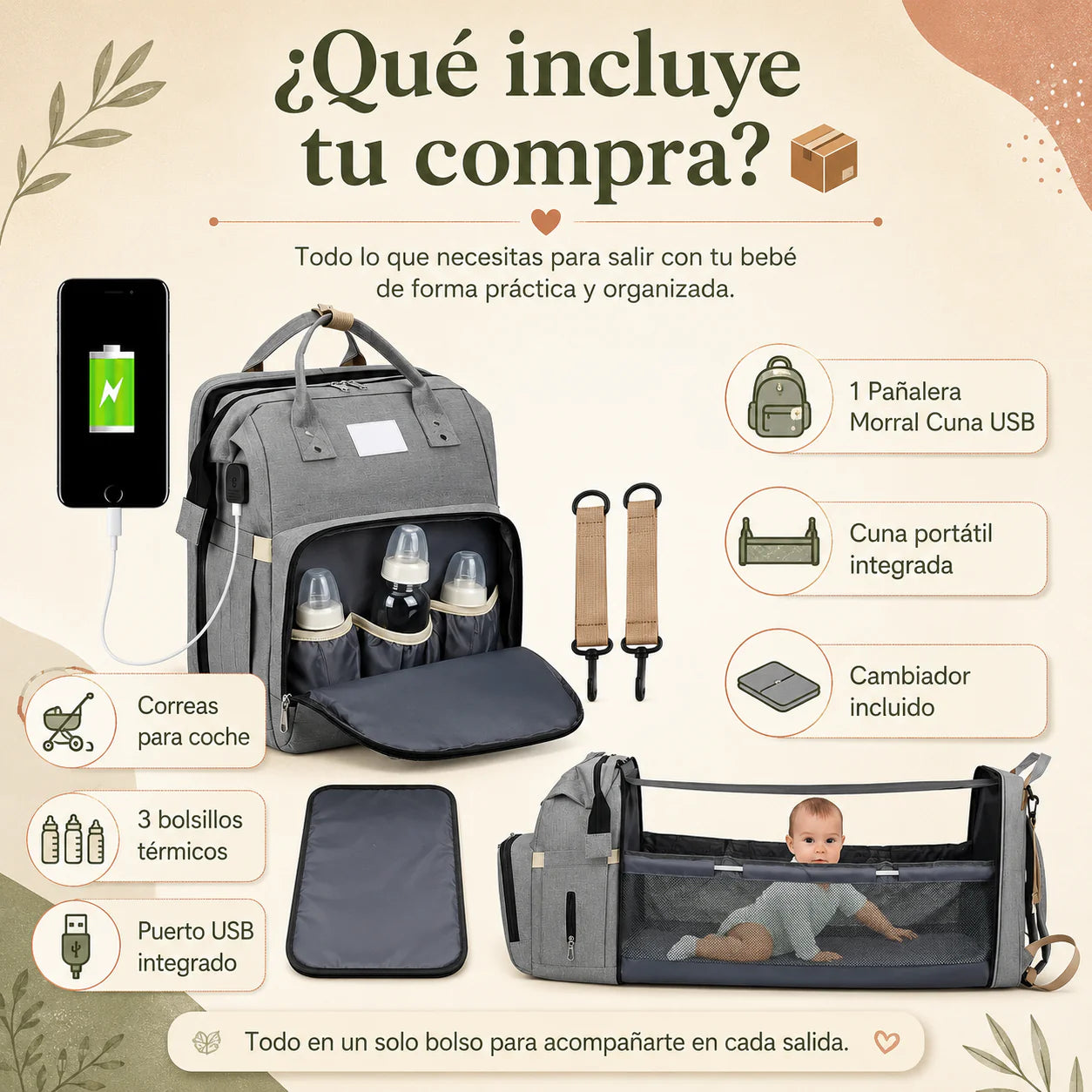 TravelBaby Pro-Mochila de paseo 2 en 1