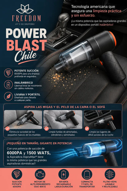 Power Blast Chile™- Aspirador Portátil con Soplador