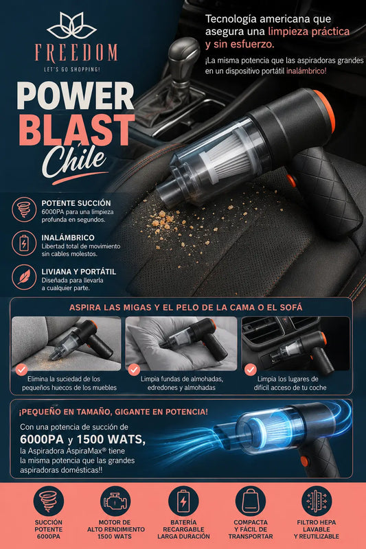 Power Blast Chile™- Aspirador Portátil con Soplador