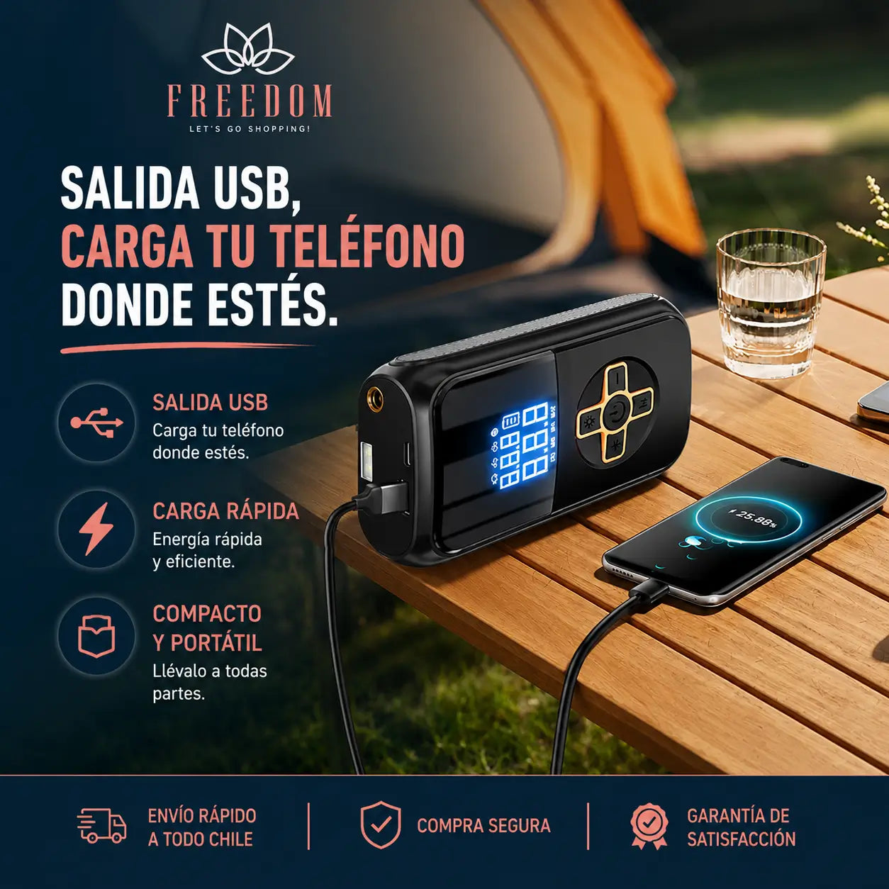 Power Air Pro-Compresor de Aire Portátil