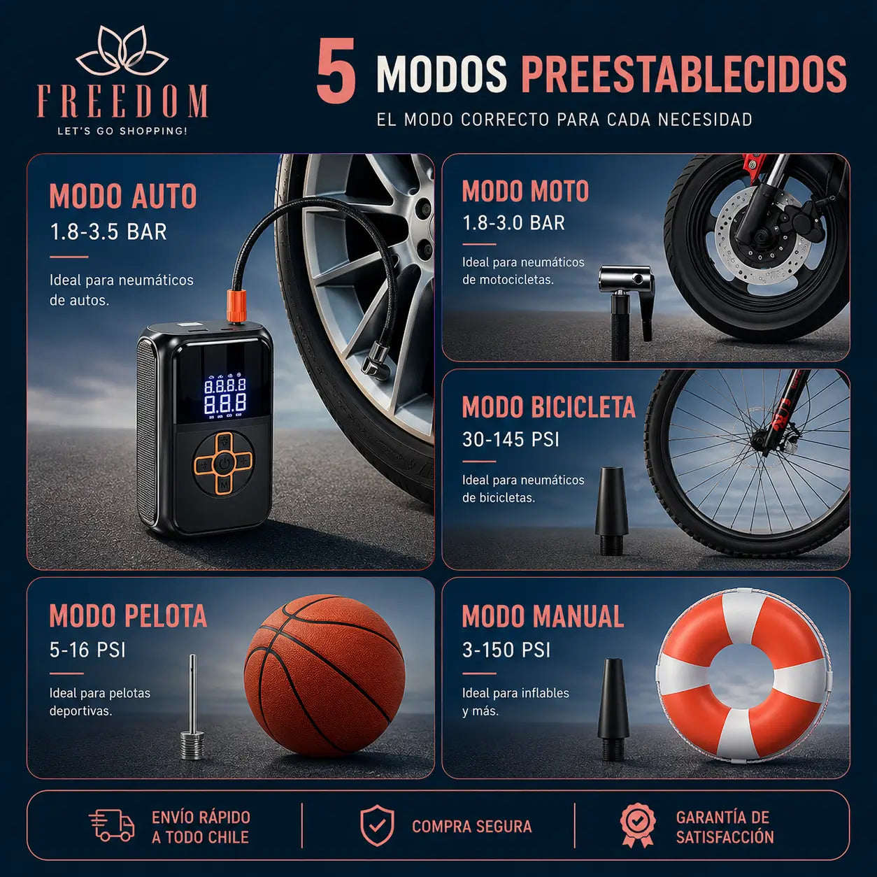 Power Air Pro-Compresor de Aire Portátil